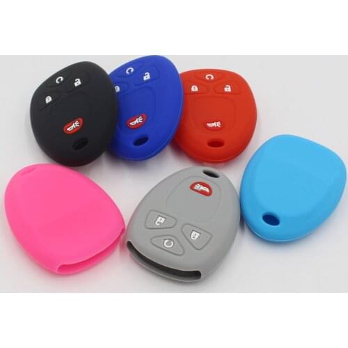 KAPU for Buick Enclave 4 Buttons silicone car key case cover key Fob keyless cover case GMC Yukon savana Acadia Saturn Outlook
