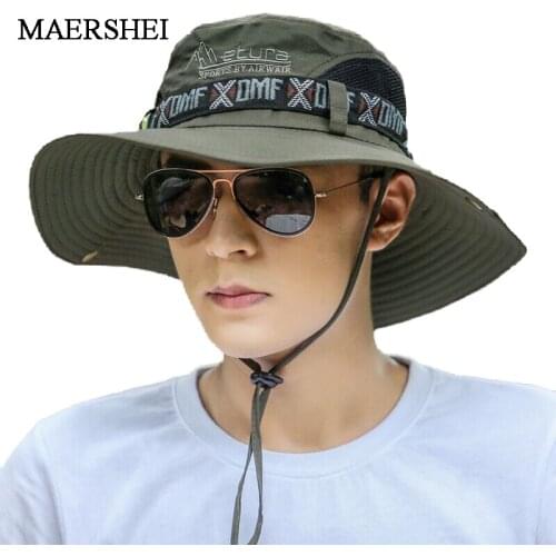 Summer sun hat mens outdoor travel sports hiking hat breathable sunscreen fisherman hat Visor caps