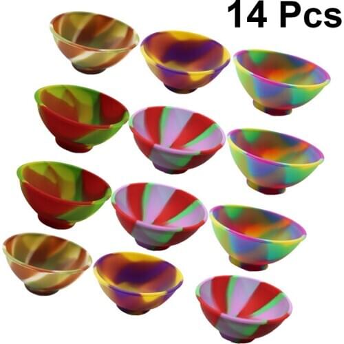 5pcs Baby Feeding Bowl Silicone Storage Seasoning Rice Bowl For Kids Bowl Tableware Baby Products Baby Bowl Mixed Pattern