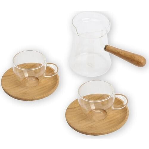 Glass Coffee Pot And Coffee Cup Set