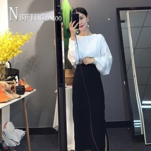 2020 Autumn New Fashion Loose Blouse And Long Skirt Women Sets