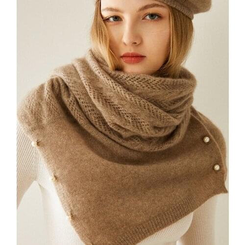 Fall/Winter 2020 Cashmere Scarf 100% Cashmere Knitted Shawl Dual-Purpose Cape Cardigan Women Can Wear Hollow Fashion Scarf New