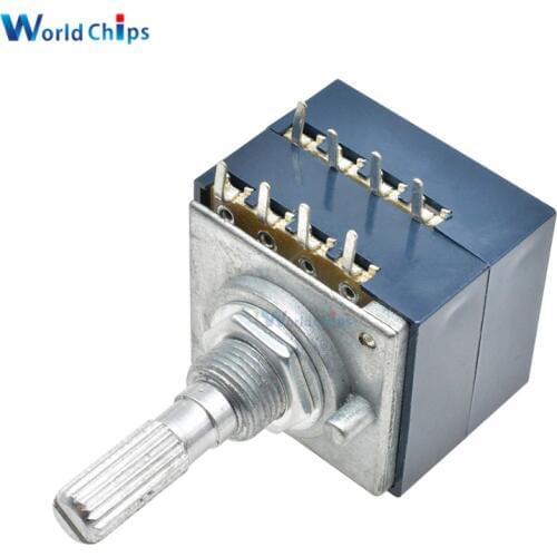 Rotary Potentiometer 50K 100K LOG ALPS RH2702 Audio Volume Control Pot Stereo W Loudness Speaker Amplifier Volume Potentiometer