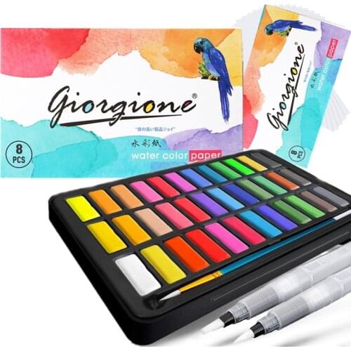 Professional Watercolors Set 12/18/24/36 Colors Pigment for Watercolor Painting With Paint Brush&Watercolor Paper Painting Set