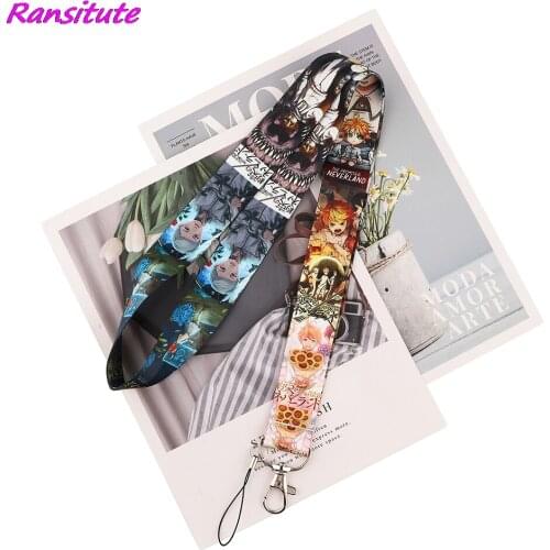 Ransitute R1817 Anime Lanyards ID Badge Holder ID Card Pass Mobile Phone Straps Badge Key Holder Keychain