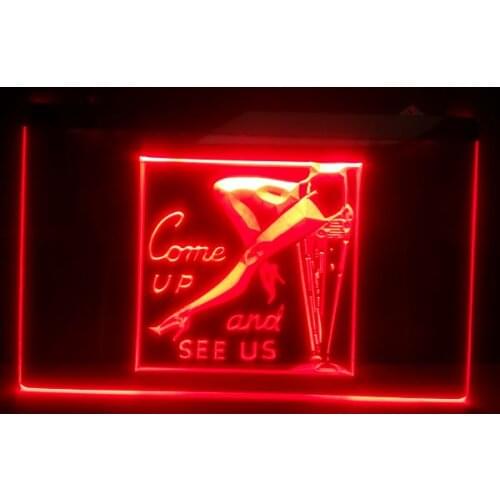 Se08 Sexy Leg Come Up See Us Bar Beer LED Neon Light Sign Wholeselling Dropshipper