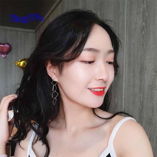 Punk stud earrings Contracted Fashion temperament long earrings geometrical irregular shape tassel earrings women jewelry