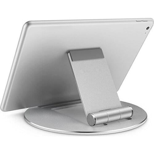 Universal Aluminum Desktop Tablet Phone Holder Alloy Round Portable Metal Adjustable Angle Anti-slip for ipad & samsung Tablet