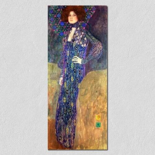Woman artwork by Gustav Klimt oil paintings Portrait Of Emilie Floge Canvas art reproduction High quality Hand painted