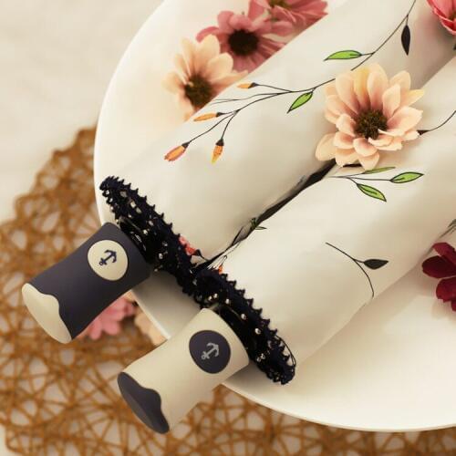 Automatic Umbrella Rain Women Folding Uv Anti Sun Windproof Sakura Umbrella Foldable Girl Flower Unbrella Anime Japanese XX503