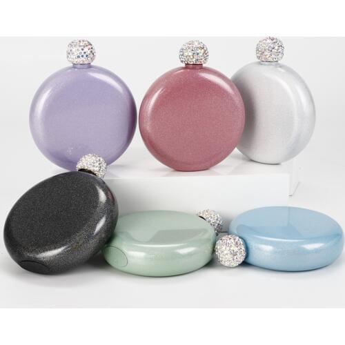 140ml Hip Flask Stainless Steel Monogram Rhinestone Personalized Wedding Party Gift Bridesmaid Favor Engraved Flask Bachelorett