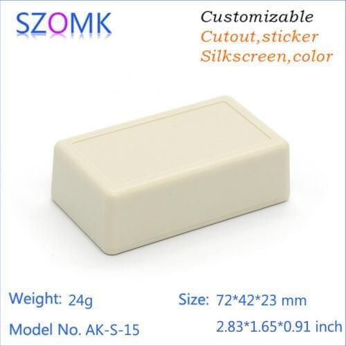 4 pcs, 72*42*23mm diy plastic case szomk plastic junction box abs plastic enclosure for electronics pcb electronics box