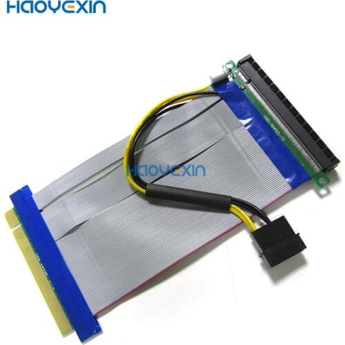 HYX PCI-E 16X to 16X Riser Card Converter PCIe X16 Extender Flexible Ribbon Extension Cable Adapter for Video Graphics Card pcie