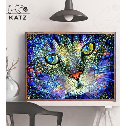 Fragment Cat Diamond Painting Portrait Animal Embroidery Crossing Diy Children Mosaic Art Gift Cross Stitch Home Decoration