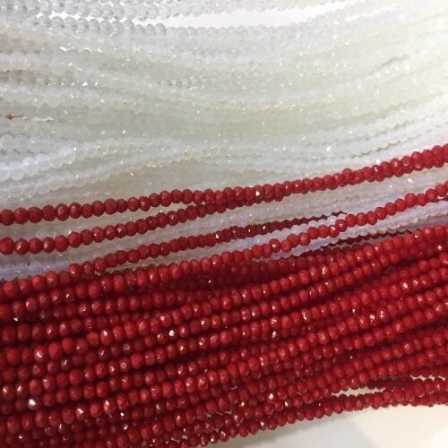 BEAUCHAMP 4*3mm 135pcs Wholesale Crystal Beads Rondelle Faceted Sewing Bow Knot Headband Bracelet Jewelry Findings Accessories