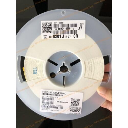 Free Shipping 10000PCS/plates NEW RC0201JR-070RL 0201 0R 5% SMD