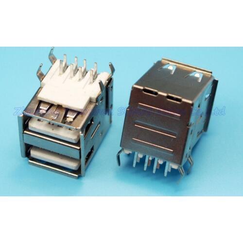 Free shipping 30pcs double USB female plug connector 8p double female USB jack Interface