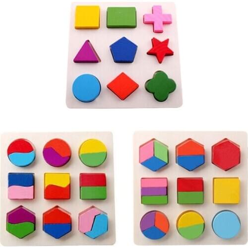 Kid Baby Wooden Learning Geometry Shape Decomposition Montessori Educational Toy