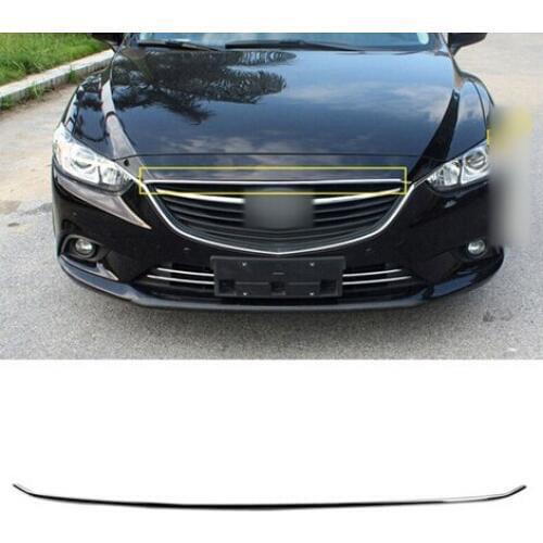 For Mazda 6 M6 Atenza 2013-2015 ABS Chrome Front Hood Decorative Cover Trim Exterior Chromium Styling Parts 1pcs