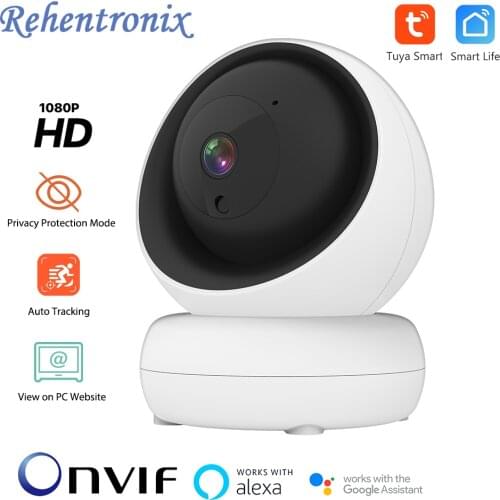 Tuya ONVIF WiFi PTZ Camera 1080P Indoor Security IP Camera with Alexa Auto Tracking Privacy Mode Video Surveillance Camera
