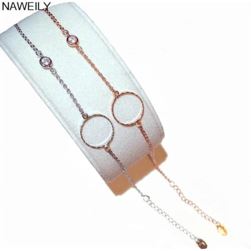 NAWEILY Exquisite Circle Bracelets Fashion Cubic Zirconia Stone Bangles For Women Jewelry Accessories NWLS229
