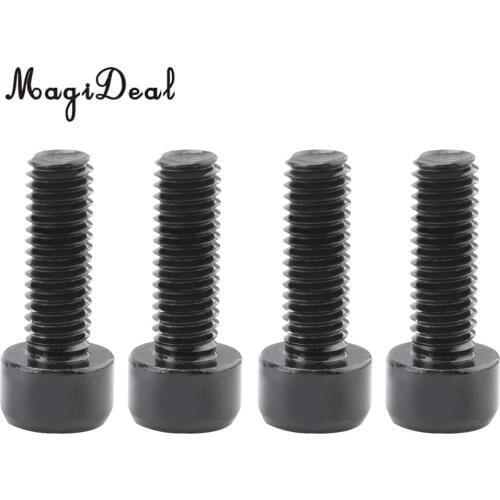 MagiDeal 4Pcs Aluminum Alloy Bike Cycling Riding Water Bottle Cage Bolts Holder Socket Screws Black for Outdoor Tools Accesso