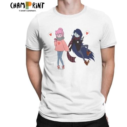 Marceline Princess Bubbline Adventure Time T-Shirt Men Round Collar 100% Cotton T Shirt Short Sleeve Tee Shirt Printed Clothes