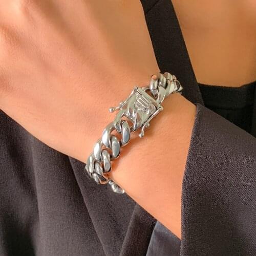 SHIXIN Punk Layered Beads Stainless Steel Chain Bracelets Men/Women Hip Hop Beaded Hand Chains Jewelry 2021 Bracelets Set Gifts