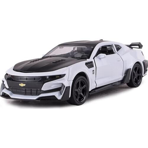 1: 32 Simulation Hornet Alloy Car Model Childrens Acousto-optic Return Force Toy Car Presents for Boys White