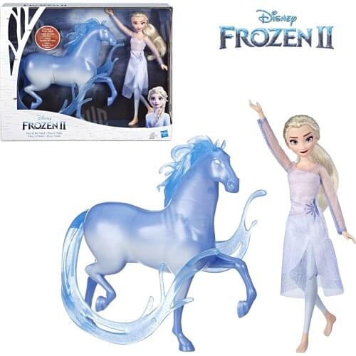 Hasbro Disney Frozen Elsa Fashion Doll and Nokk Figure Inspired Blonde Hair Action Spirit Horse Figure Toys For Child Christmas