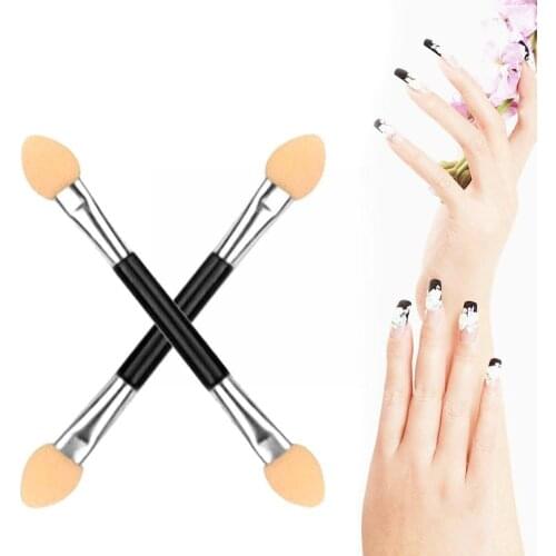 Double head eye shadow brush set Sponge Head Eye Shadow Portable Cosmetic Tools Set Manicure Applicator Brush W8J0