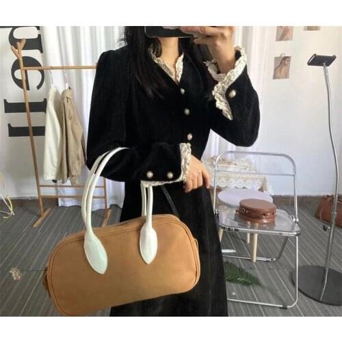 2021 new underarm bag shoulder bag ladies color matching baguette bag frosted fashion all-match messenger bag