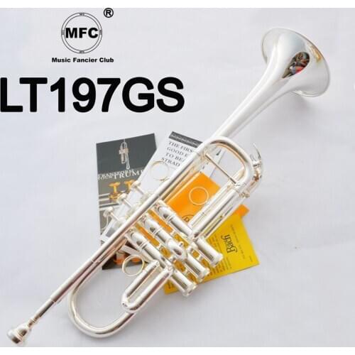 New MFC C Trumpet LT197GS Silver Plated Music Instruments Profesional Trumpets C Tone Mouthpiece Accessories Included Case