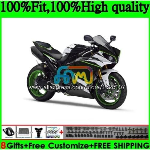 OEM Injection For YAMAHA YZF 1000 R 1 YZFR1 13 14 124BS.45 YZF-1000 YZF R1 1000CC YZF1000 Green white YZF-R1 2013 2014 Fairing