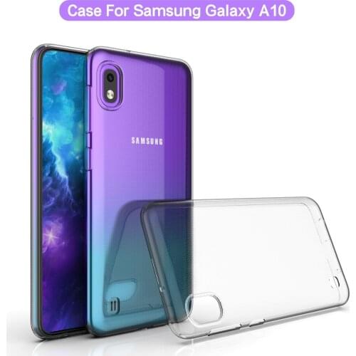 For Samsung A10 Transparent Soft TPU Clear Shockproof Phone Back Case for Samsung Galaxy A10 Protection Cover (Clear)