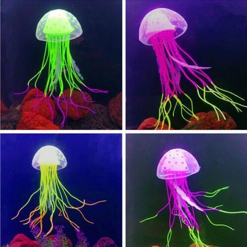 Glowing Moon Jellyfish Aquarium Decor Artificial Jellyfish Fish Tank Ornament Harmless to all fish For both fresh and salt Hot
