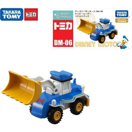 TAKARA TOMY TOMICA Disney Motors Works Pixar Cars Chubby Loader Donald Duck 1:55 Diecast Metal Alloy Vehicle Model Toys DM-06