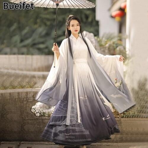 Ancient Oriental Traditional Hanfu Folk Dress Tang Suit Chinese Style Princess Fairy Dance Costumes Halloween Cosplay Suit