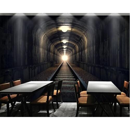 Extended Tunnel Bar KTV Waterproof TV Background Brick Wallpaper 3D Wall Sticker Living Room Wallpaper Mural Bedroom Decoration