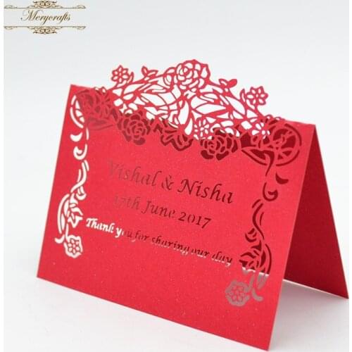 High Quality Custom Laser Cut Table Cards