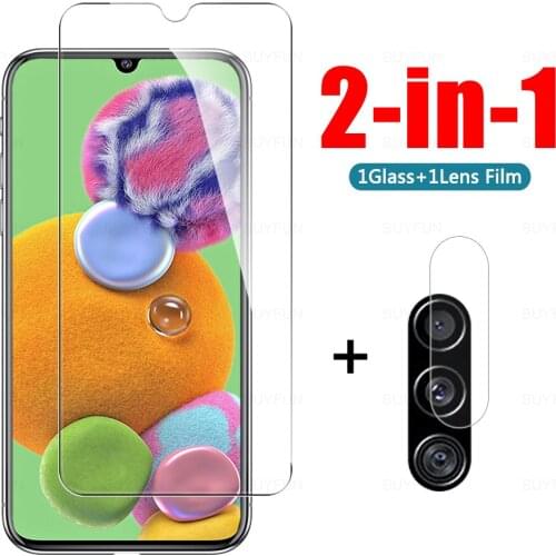2-in-1 Cover Tempered Glass For Samsung Galaxy A51 Screen Protector For Samsung Galaxy A71 4G A71 5G A80 A90 5G Camera Lens Film