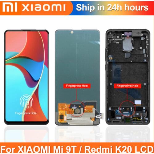 6.39'' Amoled For XiaoMi Mi 9T LCD with frame for Redmi K20 Pro / K20 Display mi 9t pro Touch Screen Digitizer Assembly