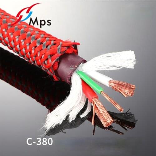 1 meter MPS oxygen-free copper C-380 fever Speaker power amplifier front and rear shielded power cord HIFI audio AV signal line