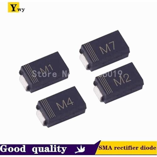 100PCS 1N4007 M7 1N4004 M4 1N4001 M1 FR107 RS1M SMA Rectifier diode FR207 RS2M HER108 US1M SF18 ES1J SF14 ES1D DO-214AC