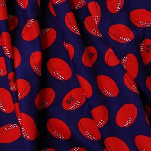 140cmx50cm Cotton satin Fabric for sleepwear - Football (smooth and soft)