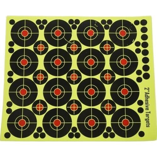 160Pcs 2 Inch Reactive Splatter Glow Florescent Paper Target for Hunting Archery Training Fireing Accessories