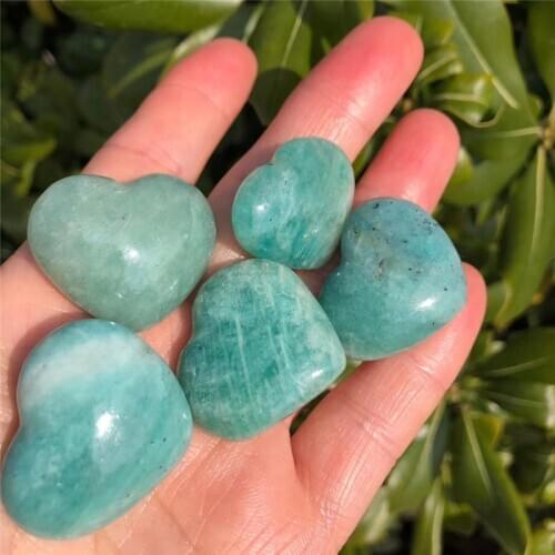 5pc Natural quartz stone crystal heart home decoration