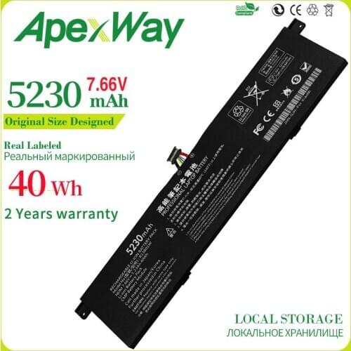 ApexWay 7.6V 5230mAh New Laptop Battery R13B01W R13B02W For Xiaomi Mi Air 13.3" Series Tablet PC 40WH