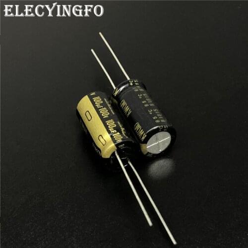 2Pcs/10Pcs 100uF 100V NICHICON KW Series 10x20mm 100V100uF HiFi Audio Capacitor