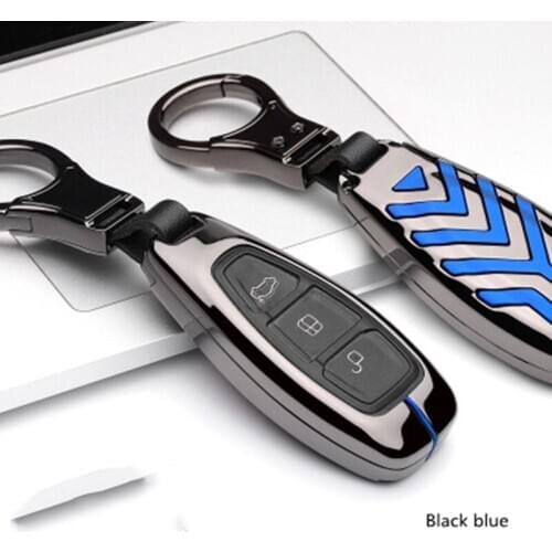 Zinc Alloy Car Key Cover Case For Ford Fiesta Focus 3 4 For Mondeo Ecosport Kuga Focus ST Car Key Smart Remote Key Case